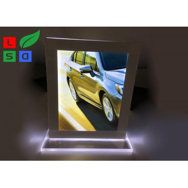 Quality Double Sided LED Crystal Light Box A4 A5 Format Size For Countertop Menu Display for sale