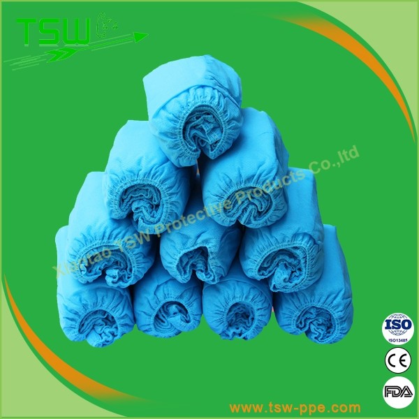 China Lint Free 25gsm SPP SMS Skid Resistant Shoe Covers factory