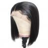 China Short Black Human Hair Lace Front Bob Wigs Straight 10 Iches - 18 Inches factory