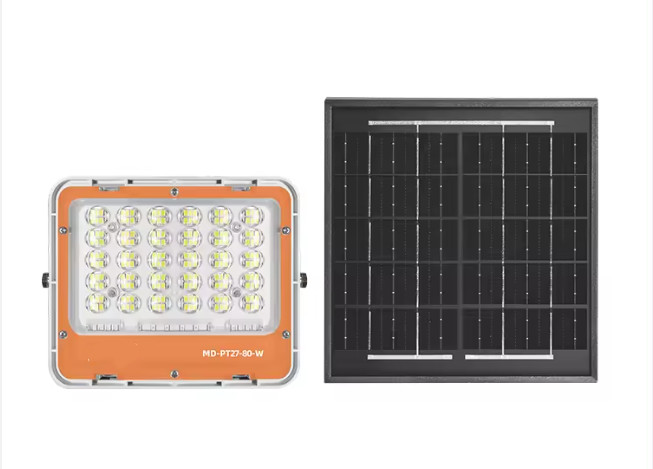 China New Manufacturer Waterproof Monocrystalline Silicon Panel Lamparas Solares LED Outdoor Solar Flood Light factory