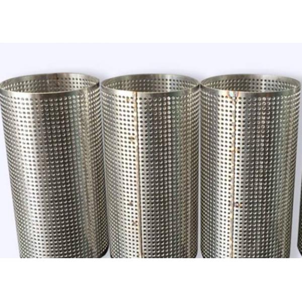 Quality 304 316L Perforated Stainless Steel Pipe Filter Screen Mesh High Strength for sale