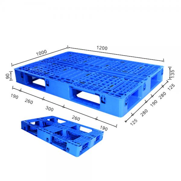 Quality Injection Molding HDPE Plastic Heavy Duty Nestable Pallet 10.5kg for sale