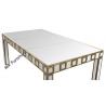 China Mirrored Glass Top Rectangle Dining Table , 82 Inch Glass Top Kitchen Table Sets factory