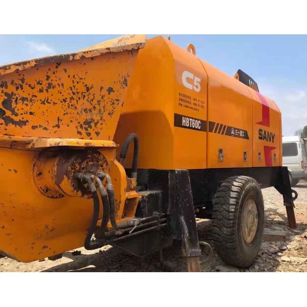 Quality Electric Used Concrete Trailer Pump Sany HBT6013 90KW Rated Power for sale