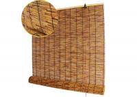 China Thermal Insulation Manual Natural Reed Blinds Custom Window Bamboo Mat Blinds factory
