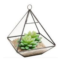 China 2016 new hanging clear glass prism air plant terrarium tabletop succulent plants holder factory
