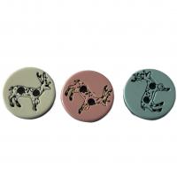 Quality 2 Hole In 18L Fancy Plastic Buttons With Silk Printed For Garment Accessories for sale