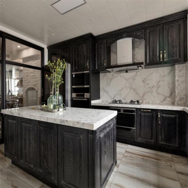 Quality Granite Countertop Wood Kitchen Cabinets Plywood Cabinetry OEM ODM for sale