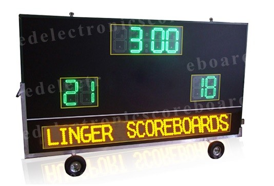 Quality 2 Teams Wireless Baseball Scoreboard , Portable Digital Scoreboard With Wheels for sale