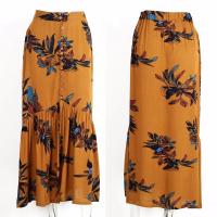 Quality 2018 New design high waisted print long skirts for sale
