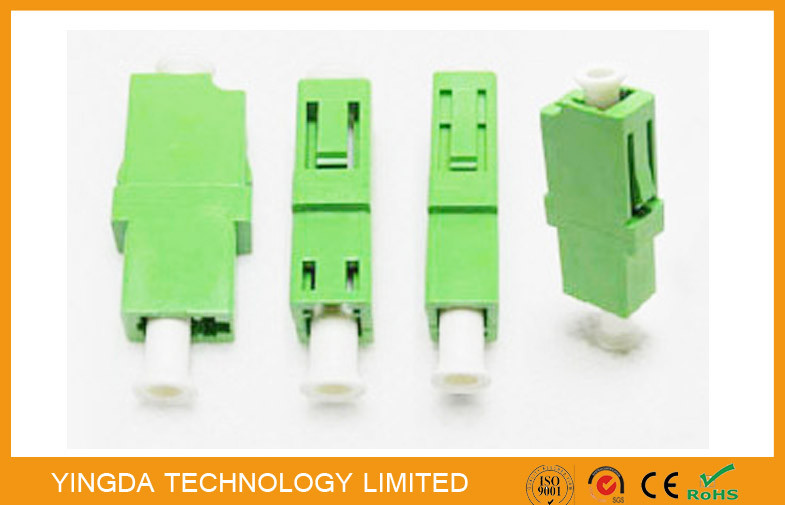 China LC / APC Simplex Green Single Mode Fiber Optic Adapter 1310nm , LC Fiber Coupler for sale