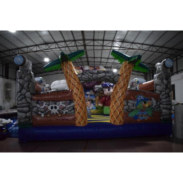 Quality Commercial Inflatable Pirate Themed Bouncy Castle With Slide Classic CE UL SGS for sale
