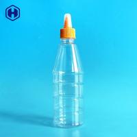 China Soft Pet Plastic Bottles With Tomato Sauce Paste Screw Squeeze Lid factory