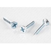 Quality Bule White Zinc Plated Bugle Head Self Tapping Screws 3 Nibs Fine Thread for sale