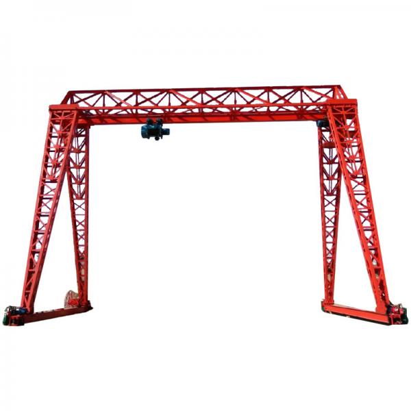 Quality 10 Ton Single Beam Truss Type Rail Mounted Electric Semi Gate Gantry Crane With Hoist for sale