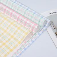 Quality Bicolor Check Flower Wrap Sheets 58cmX58cm Plastic Film Creative for sale