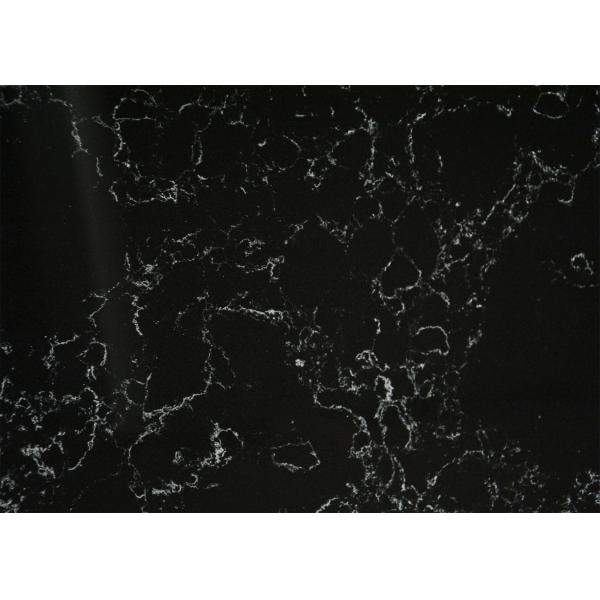 Quality Black Carrara Quartz Stone Solid Surface For Interior Decoration for sale