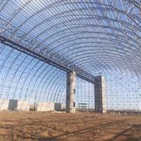 Quality Q355 Large Span Triangular Space Frame Steel Building Decoiling For Coal Shed for sale