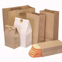 China Custom Order Accepted Food Grade Kraft Paper Bag Without Handle for Bread Packaging factory