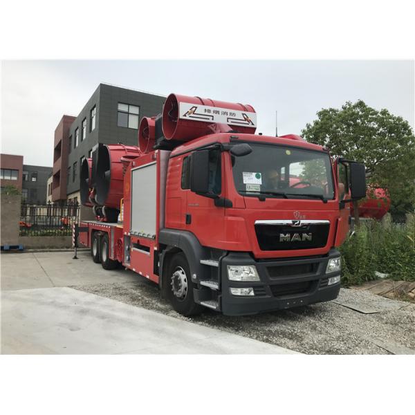 Quality MAN Chassis 353KW 6x4 Drive Large Smoke Exhaust Fire Fighting Truck with Huge Fans for sale