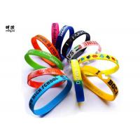 China Variety Color Silicone Custom Wrist Bracelets Rubber Message Bracelets OEM for sale