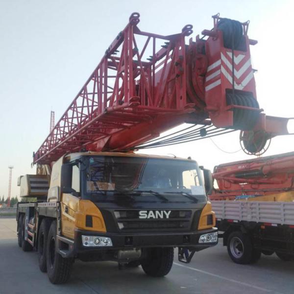 Quality Sany Used Mobile Crane Truck 80 Ton 35m 260 KW Rpm Rated Power for sale