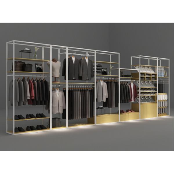 Quality Shopping Mall Cloth Display Showcase / Clothes Storage Rack Metal Fireproof for sale