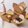 China Oilproof 2000ml Cardboard  Kraft Restaurant Takeaway Packaging  Box factory