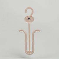 China Naked Pink Custom Logo Printing Plastic Shoes Hanger For Women's Footwear factory