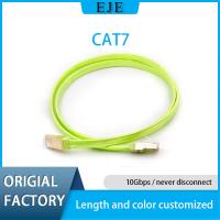 Quality Green Flat Cat 7 Ethernet Patch Cable Sftp 10gbit/S 600mhz 1m-10m for sale