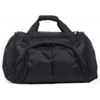 China Customized Portable Black  Duffel Bags Luggage Fashionable 600D Polyester Material factory