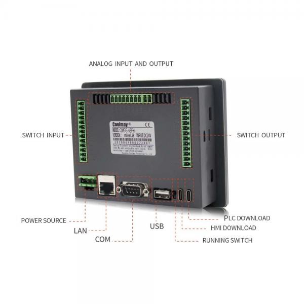 Quality Industrial Integrated HMI PLC 4AD 2DA Coolmay QM3G For Electronic Equipment for sale