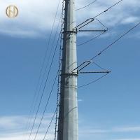 Quality 69KV Steel Metal Utility Pole ASTM A 123 Hot Dip Galvanizing High Durability for sale