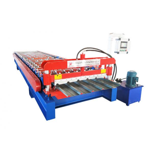 Quality Color Paint Metal Roofing Sheet Making Machine With Double Cylinder Cutter for sale