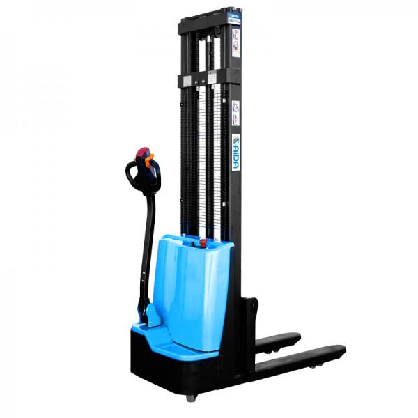 Quality intelligent Semi Electric Stacker 1.5 Ton Capacity , Electric Walkie Pallet for sale