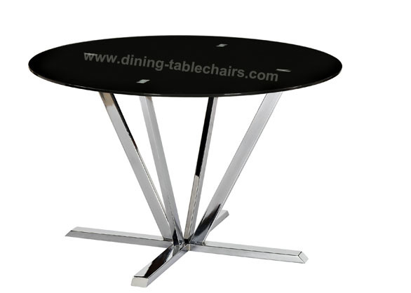 Quality Black Tinted 6 Person Round Dining Table Scratch Proof Ideal For Living Room for sale