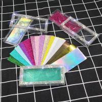 China Custom Recyclable Glitter Flip Eyelash Paper Packaging Box hot foil factory