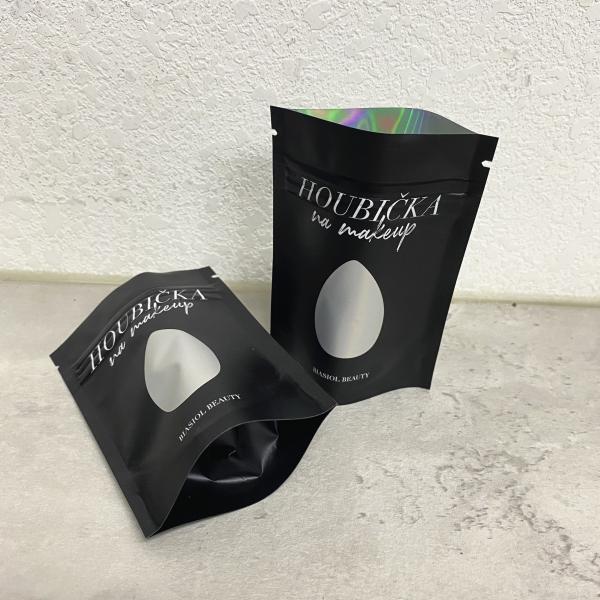 Quality Gravure Printing Custom Stand Up Pouch Holographic Foil Beauty Sponge Packaging for sale