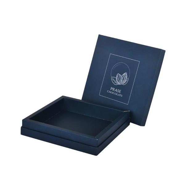 Quality Dark Blue Paperboard Chocolate Paper Boxes Square Shape 2mm Thick Eco Friendly for sale