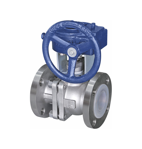Quality PFA Lined Stainless Steel RF Worm Gear ANSI Standard Ball Valve for sale