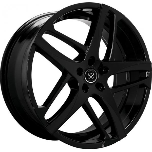 Quality 19 inch black machine face chrome 5*120 1 piece forged racing wheels rim for sale