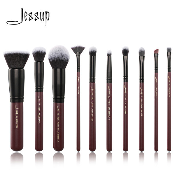 China Jessup 10Pcs Plum Queen Luxury Makeup Brushes Set Makeup Brush Manufacturers china T259 factory