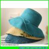 China LDMZ-009 wholesale summer lady sun visors hats crochet paper straw hats factory