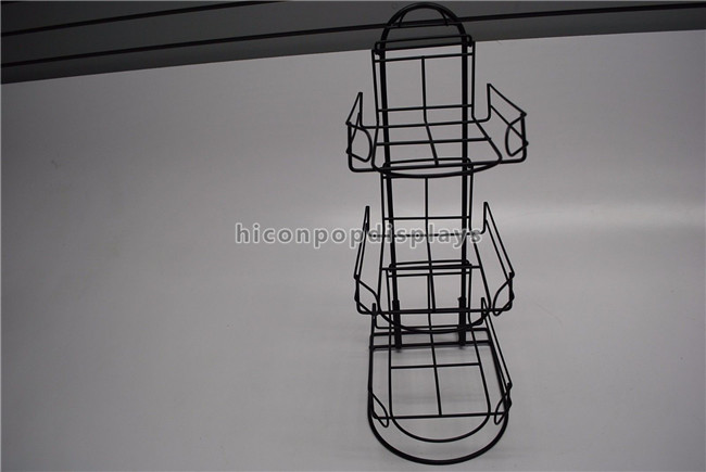 China 3 Tier Detachable Table Top Metal Display Racks For Sports Products Hat Cap Retail factory