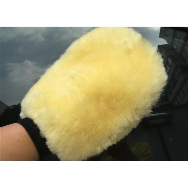 Quality Lambswool Wash Mitt For Car Interior Cleaning , Lambswool Polishing Mitt for sale