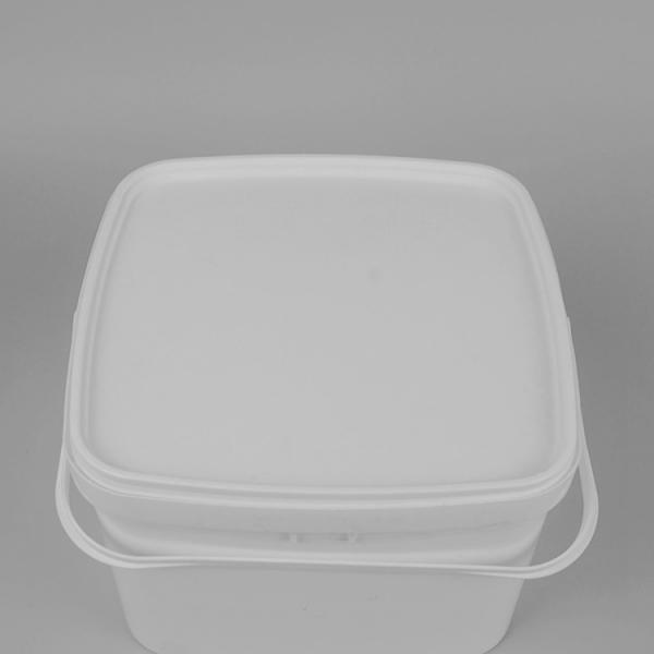 Quality ISO9001 Certification White Square Plastic Buckets 3 Liter for sale