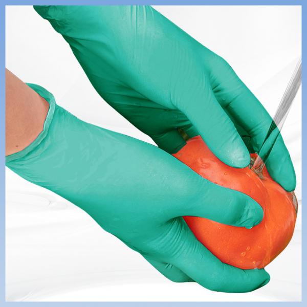 Quality Green Hygienic Nitrile Gloves Food Safe Prep Safe 6 Mil Nitrile Gloves for sale