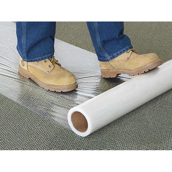 Quality Residential 1000g/25mm 610mm Carpet Protector Film Self Adhesive Shields for sale