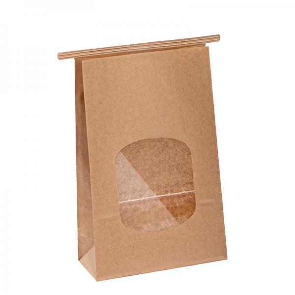 Quality Biodegradable Brown Paper Bags Without Handles Compostable For Coffee Bean for sale