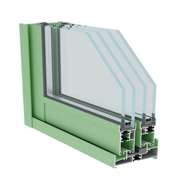 Quality Wood Gain Aluminium Sliding Window Profile Anodised aluminium glass frame for sale